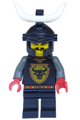 Knights Kingdom I - Cedric the Bull (Robber Chief), Black Dragon Helmet, Horns