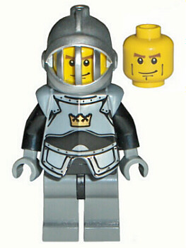 Fantasy Era - Crown Knight Plain with Breastplate, Grille Helmet, Vertical Cheek Lines