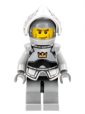 Fantasy Era - Crown Knight Plain with Breastplate, Helmet with Visor, Vertical Cheek Lines