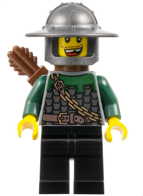 Kingdoms - Dragon Knight Scale Mail with Chain and Belt, Helmet with Broad Brim, Quiver, Missing Tooth