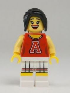 Red Cheerleader, Series 8 (Minifigure Only without Stand and Accessories)