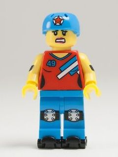 Roller Derby Girl, Series 9 (Minifigure Only without Stand and Accessories)