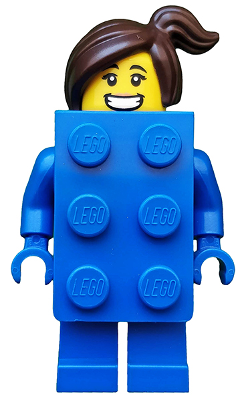 Brick Suit Girl, Series 18 (Minifigure Only without Stand and Accessories)