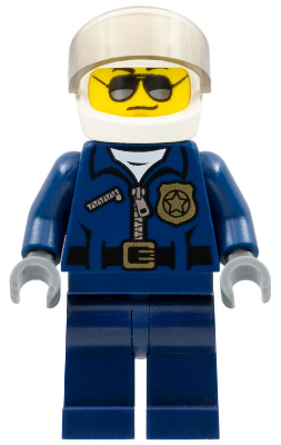 Police - City Helicopter Pilot, Sunglasses, Black Eyebrows