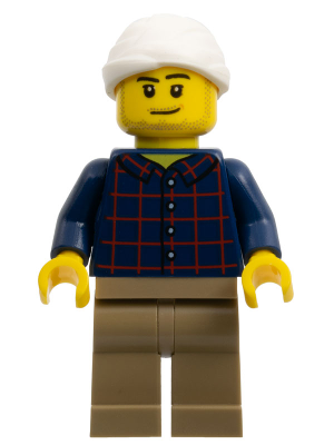 Patient - Head Bandage, Plaid Button Shirt, Dark Tan Legs