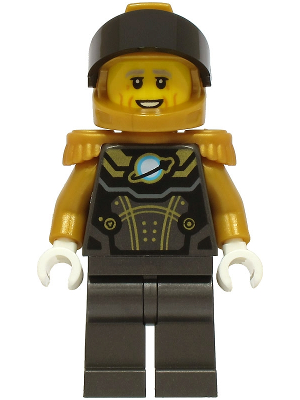 Astronaut - Male, Pearl Dark Gray and Pearl Gold Spacesuit, Pearl Gold Helmet