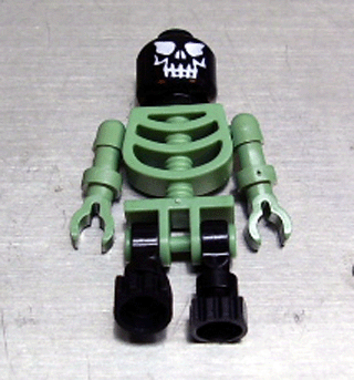 Skeleton - Sand Green with Black Legs and Black Head with Evil Skull