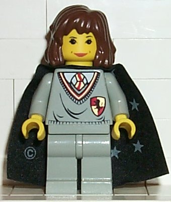 Hermione Granger - Gryffindor Shield Torso, Light Gray Legs, Black Cape with Stars