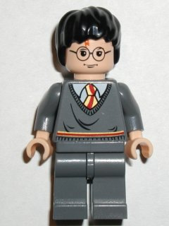 Harry Potter - Gryffindor Stripe Torso, Dark Bluish Gray Legs, Eyebrows in Glasses
