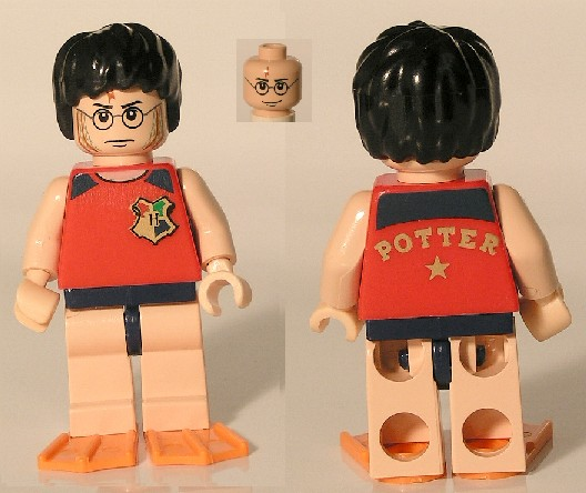 Harry Potter - Tournament Sleeveless Shirt and Swim Trunks, Flippers
