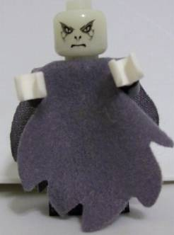 Lord Voldemort - Glow In Dark Opaque Head, Dark Bluish Gray Dementor Style Cape