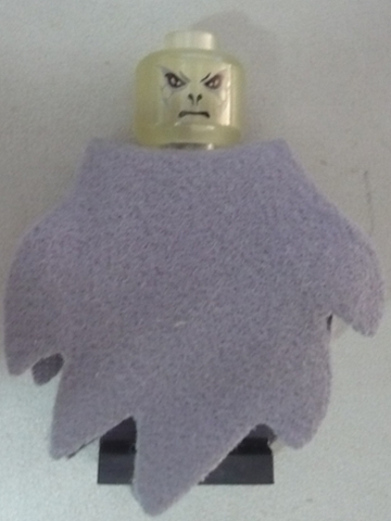 Lord Voldemort - Glow In Dark Trans Head, Dark Bluish Gray Dementor Style Cape