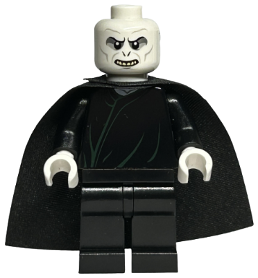 Lord Voldemort - White Head, Black Cape, Dark Green Robe Lines