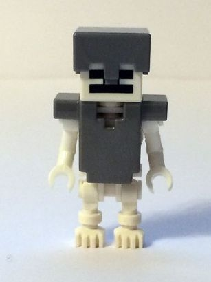 Skeleton, Minecraft - Flat Silver Helmet and Armor