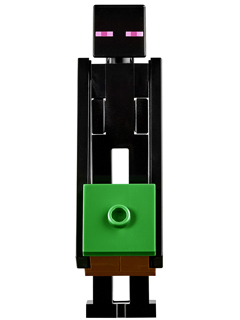 Enderman - Reddish Brown Block with Bright Green Top