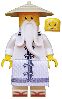 Sensei Wu - The LEGO Ninjago Movie, White Robe, Zori Sandals