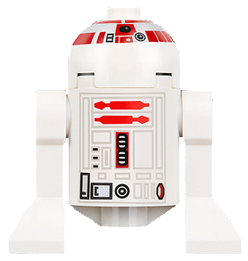 Astromech Droid, R5-D4, Long Red Stripes on Dome