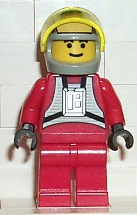 Rebel Pilot B-wing (Yellow Head, Light Gray Helmet, Trans-Yellow Visor)