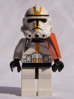 Clone Trooper, 327th Star Corps (Phase 2) - Orange Cloth Pauldron, Black Head