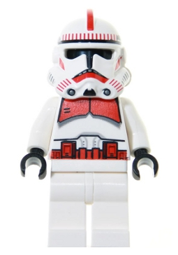 Clone Shock Trooper, Coruscant Guard (Phase 2) - White Hips, Black Head