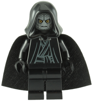 Emperor Palpatine - Light Bluish Gray Head, Black Hands