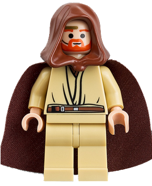 Obi-Wan Kenobi - Young, Light Nougat, Reddish Brown Hood and Cape, Gold Headset