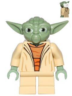 Yoda - Clone Wars, White Hair, Torso with Back Print