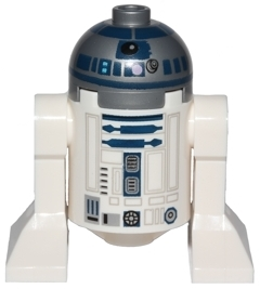 Astromech Droid, R2-D2, Flat Silver Head, Lavender Dots and Small Receptor