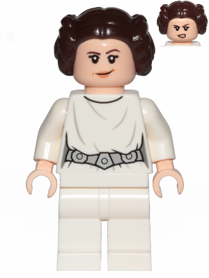 Princess Leia (White Dress, Detailed Belt, Crooked Smile)