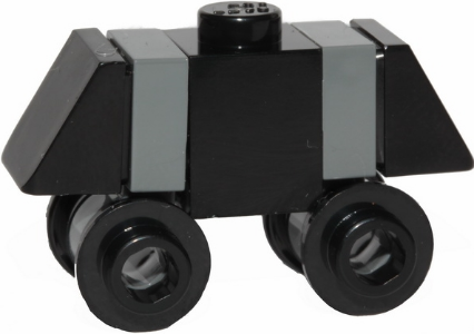 Mouse Droid (MSE-6-series Repair Droid) - Black / Dark Bluish Gray, Open Stud Wheels