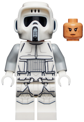 Imperial Scout Trooper, Hoth - Female, Dual Molded Helmet, Nougat Head, Smirk