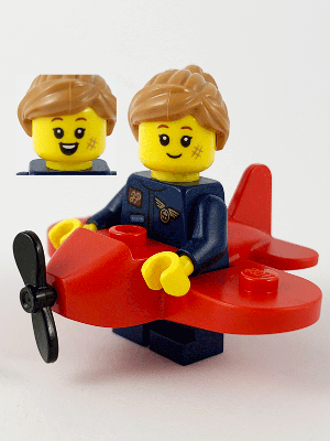 Airplane Girl, Series 21 (Minifigure Only without Stand and Accessories)
