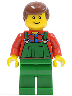 Overalls Farmer Green, Reddish Brown Male Hair (Undetermined Eyebrows)