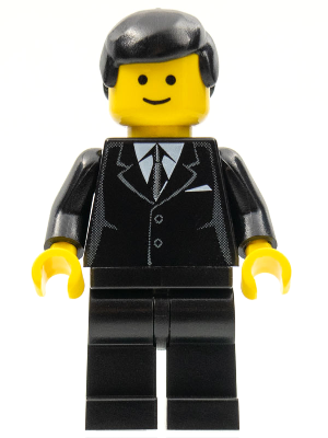 Suit Black, Black Male Hair, Standard Grin