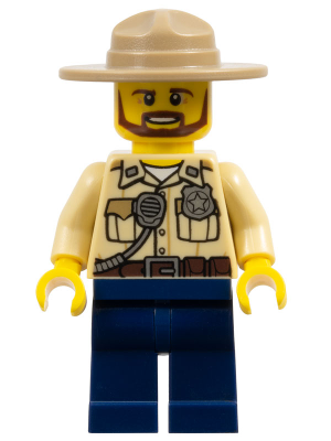 Swamp Police - Officer, Shirt, Dark Tan Hat, Brown Beard