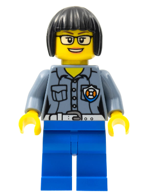Coast Guard City - Female Station Manager, Short Black Hair with Glasses