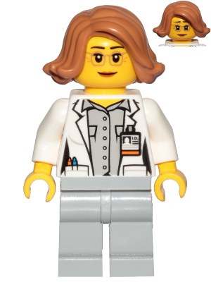 Scientist, Botanist - Female, Glasses and Medium Nougat Hair Short Swept Sideways