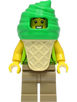 Ice Cream Vendor - Male, Lime Hoodie, Bright Green Ice Cream Suit