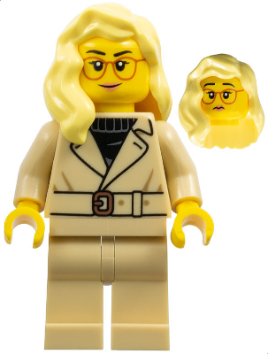 Tourist - Female, Tan Jacket and Legs, Bright Light Yellow Hair, Glasses