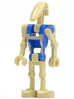 Battle Droid Pilot with Blue Torso with Tan Insignia and One Straight Arm