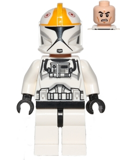Clone Trooper Pilot (Phase 1) - Bright Light Orange Markings, Scowl