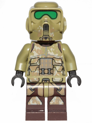 Clone Scout Trooper, 41st Elite Corps (Phase 2) - Kashyyyk Camouflage, Dark Tan Markings on Legs, Scowl