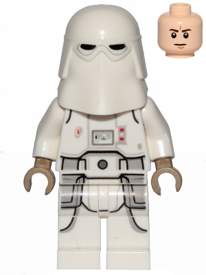 Snowtrooper, Printed Legs, Dark Tan Hands, Frown
