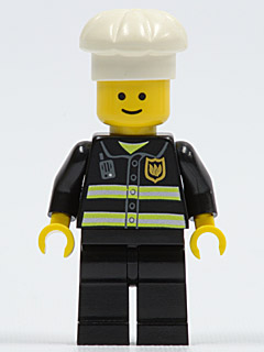 Fire - Reflective Stripes, Black Legs, White Chef Toque