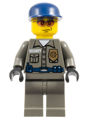 Police - Security Guard, Dark Gray Legs, Dark Blue Cap